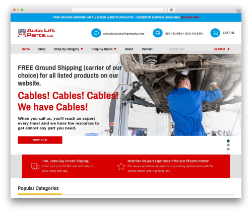 Theme WordPress Autolift - autoliftpartsplus.com