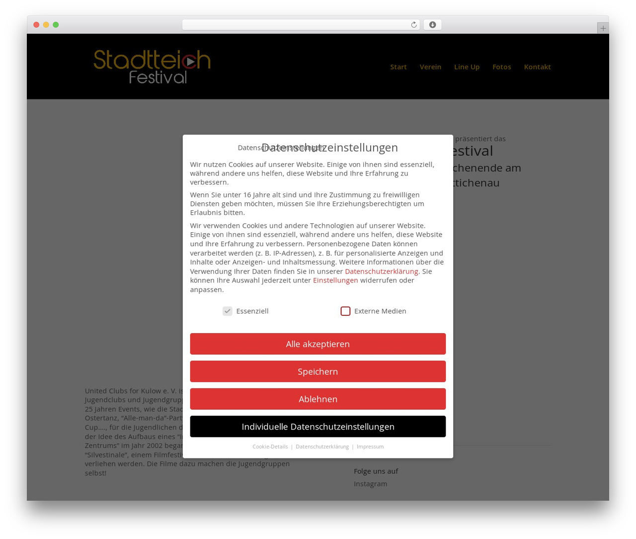 Theme WordPress Divi - stadtteichfestival.de