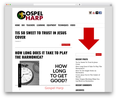 Theme WordPress TunePipe Basic - gospelharp.com