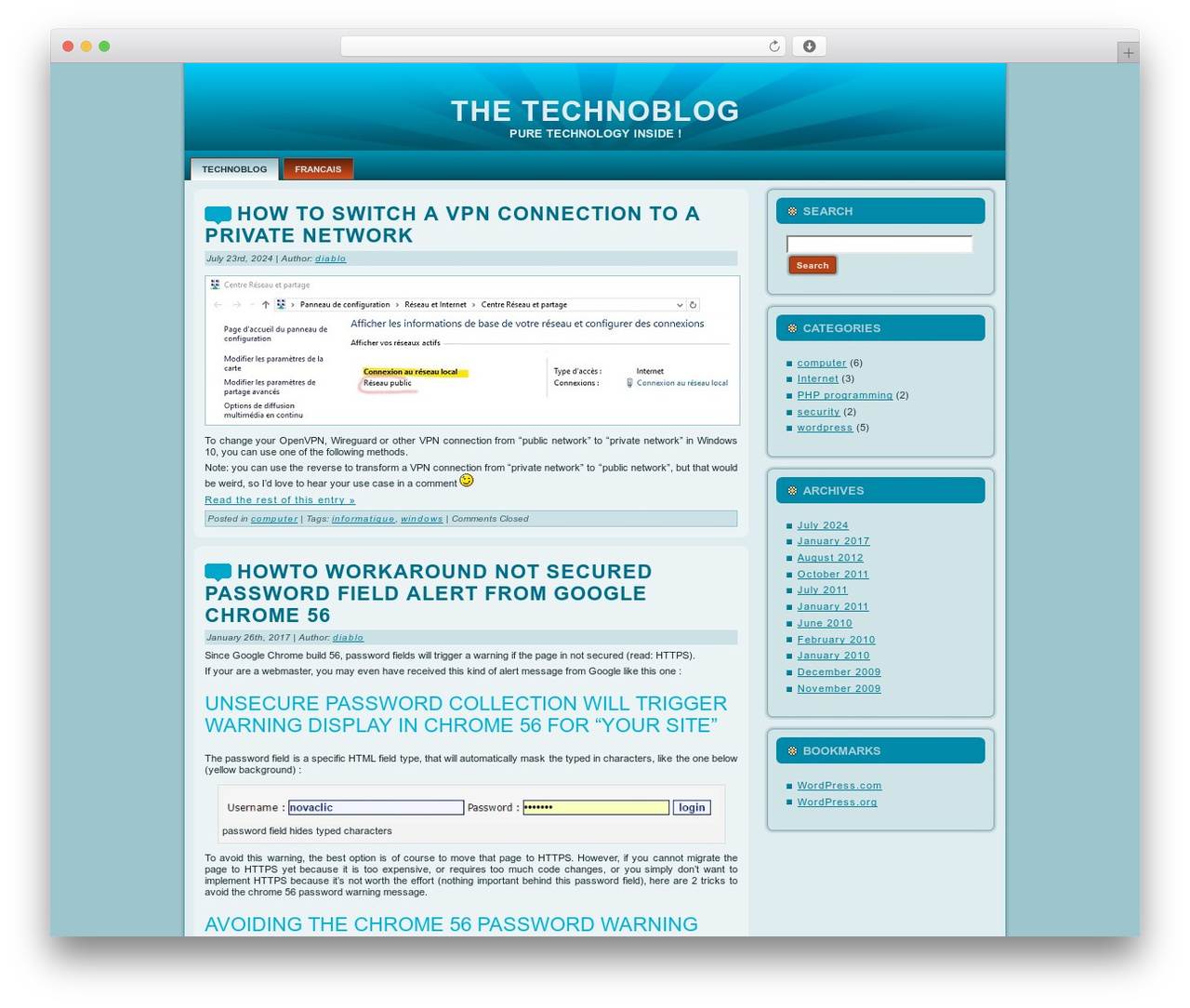 WordPress theme technoblog - technoblog.novaclic.com