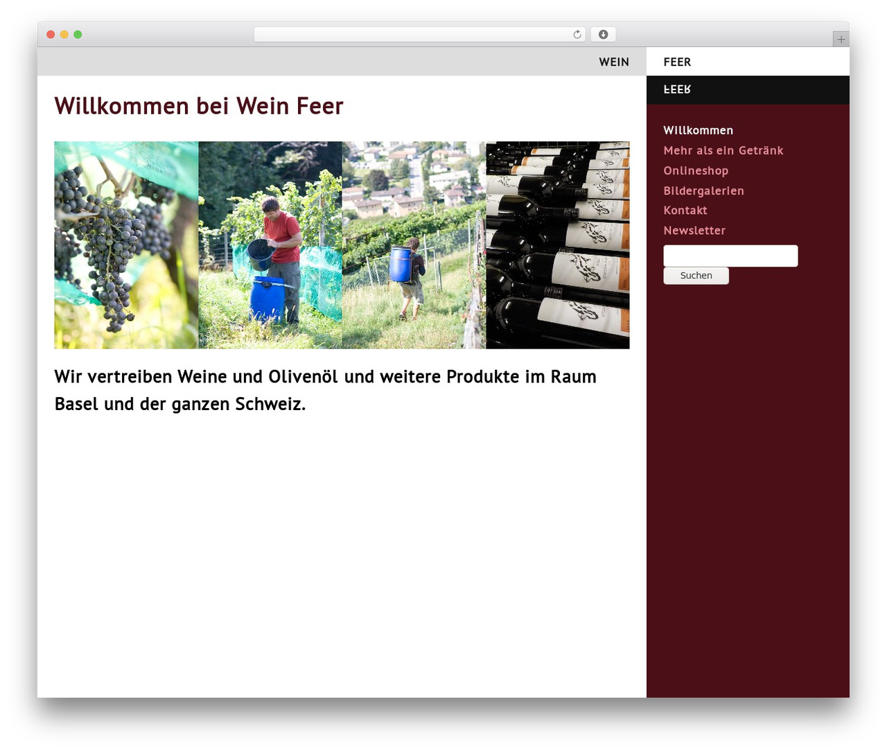 WP theme Custom Theme - wein-feer.ch
