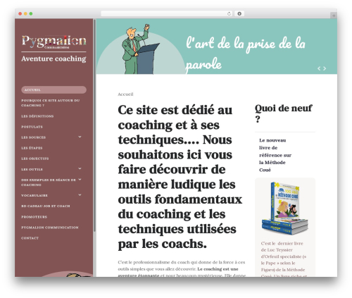 Pygmalion WordPress theme - aventurecoaching.com