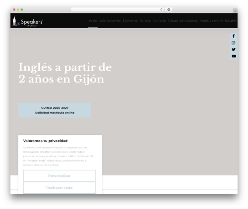 SCUOLA WordPress theme - speakersidiomas.com