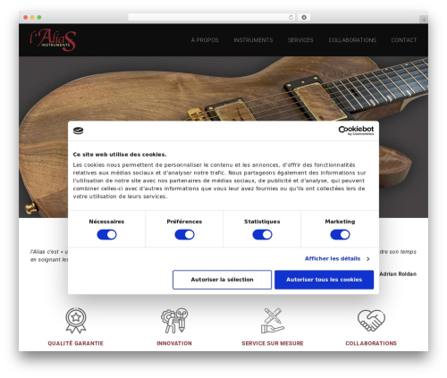 WordPress theme Alias Instruments - aliasinstruments.ch