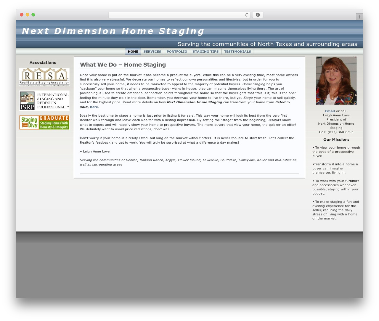 WordPress theme Andreas09 - nextdimensionhomestaging.com