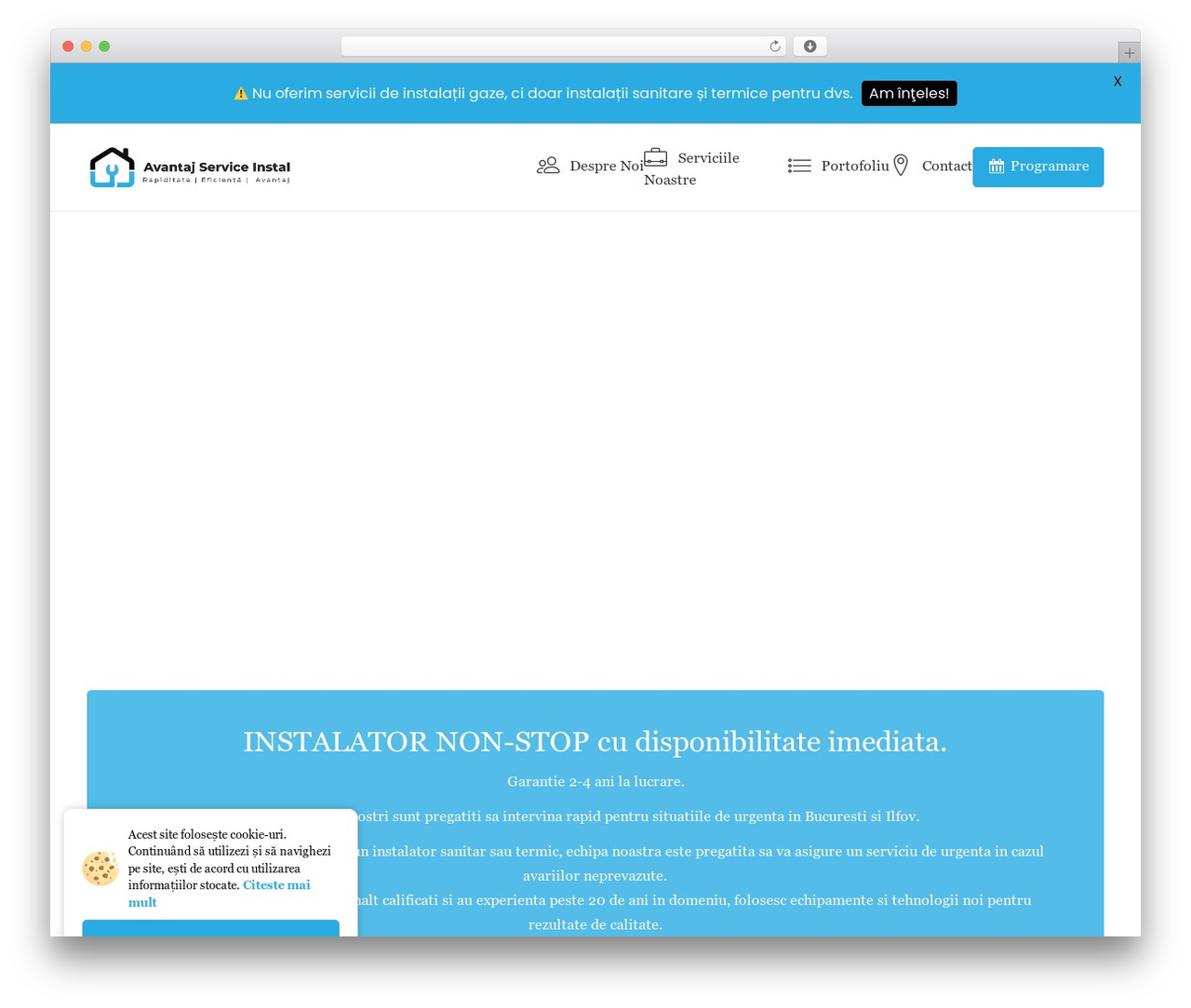 WordPress theme Impreza - avantajserviceinstal.ro
