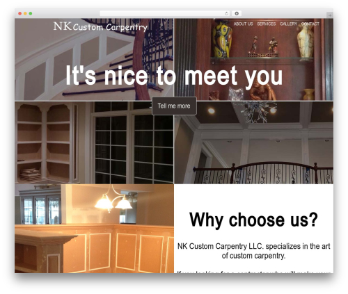 WP Bootstrap WordPress theme - nkcustomcarpentry.com