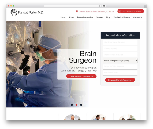 Best WordPress theme Randall Porter, M.D. Theme - arizonaneurosurgeon.com