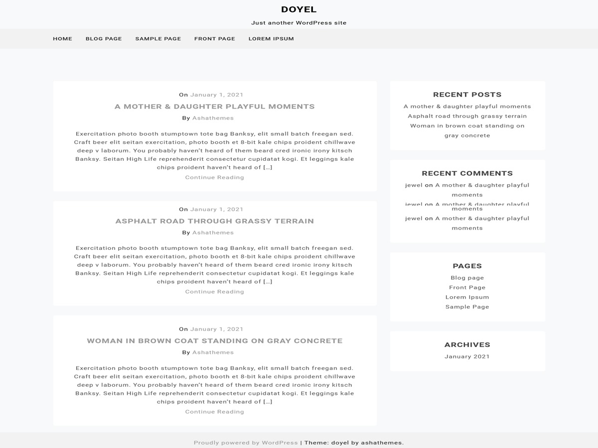 Doyel WordPress blog theme