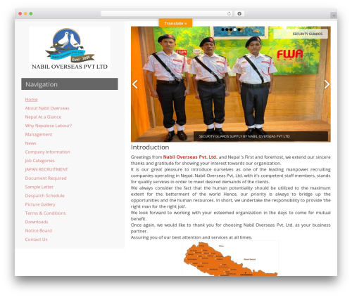 LeftSide WordPress theme - nabiloverseas.com