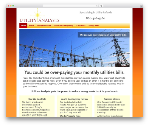 Utility Analysts WordPress theme - utilityanalystsllc.com