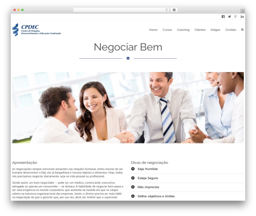 WordPress theme Meteor - negociarbem.com.br