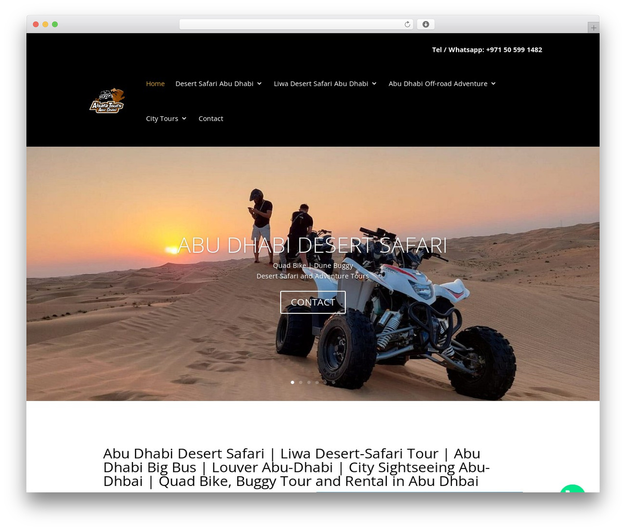 WP theme Divi - abudhabidesertsafaritours.com