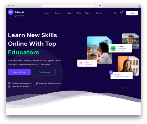 Apus simple event WordPress plugin - demoapus1.com/educrat/learnpress