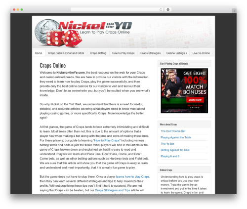 Sample Child Theme WordPress theme - nickelontheyo.com
