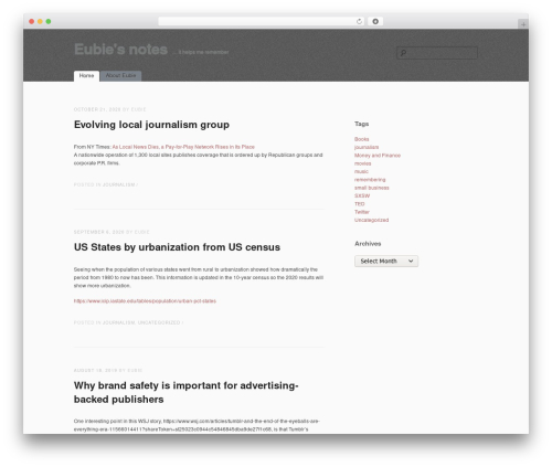 simpleX theme WordPress - notes.beneubanks.com