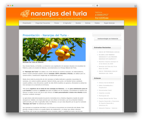 Simplism WordPress theme - naranjasdelturia.com