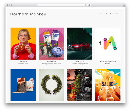 WordPress theme Reframe Plus - northernmonkey.gallery