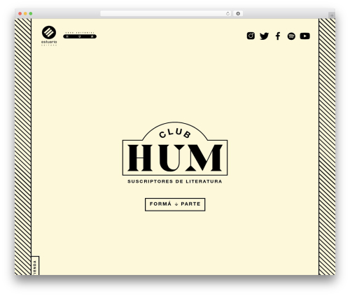 BootClean WordPress theme - clubhum.com