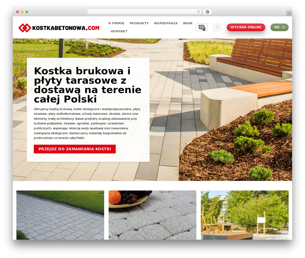 Flatsome theme WordPress - kostkabetonowa.com