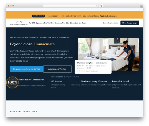 Cleanzon WordPress theme - immaculate.cleaning