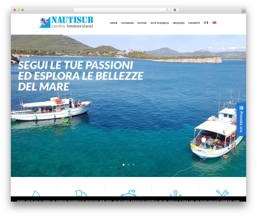 DiveIt WordPress theme - nautisub.com