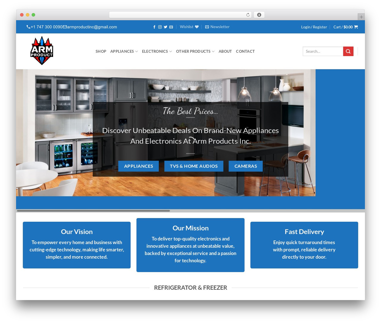 Flatsome WordPress theme - armproductinc.com