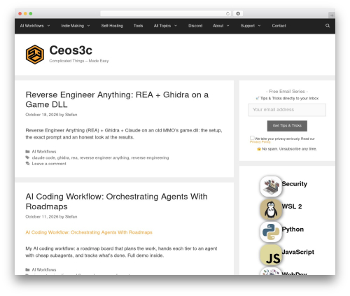 GeneratePress theme WordPress - ceos3c.com
