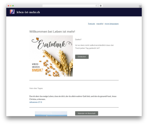Gridbox pro WordPress plugin - leben-ist-mehr.ch
