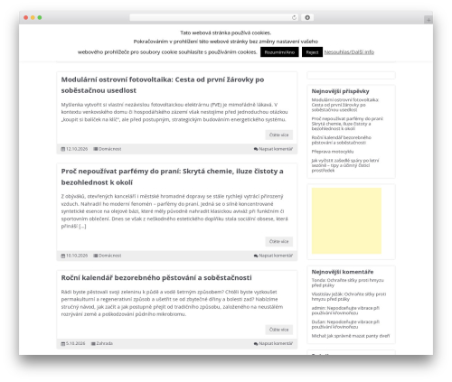 NEBlue WordPress theme - nase-hobby.cz