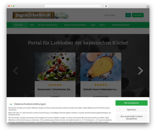 Theme WordPress Basil Child - bayrisch-kochen.de