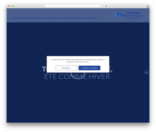 Lightweight cookie notice WordPress plugin - tourismeveniseenquebec.com