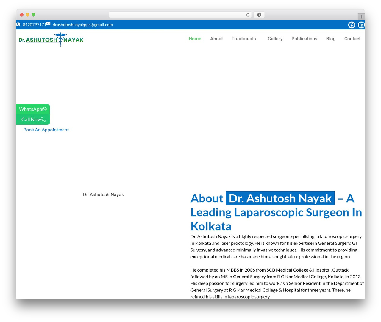 Hello Elementor WordPress theme - drashutoshnayak.com