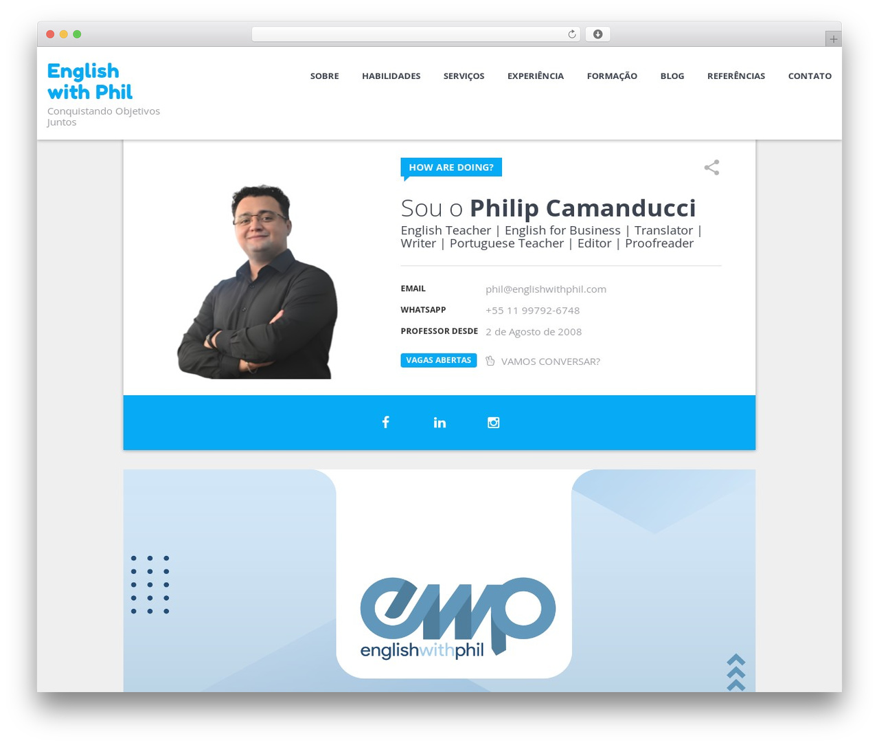 Rs Card WordPress theme - englishwithphil.com