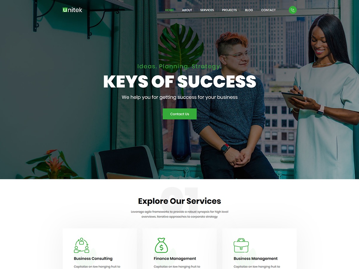 Unitek company WordPress theme Unitek company WordPress theme