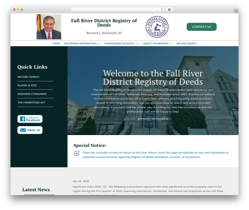 WordPress theme Divi - fallriverdeeds.com