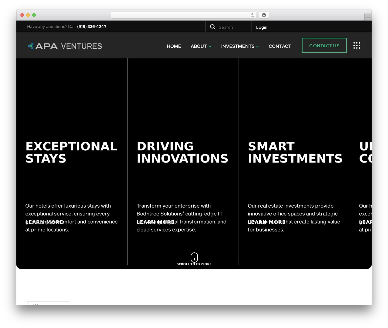 WordPress theme Vertexify - apaventures.com