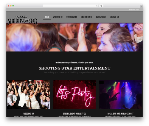 cherry WordPress wedding theme - djshootingstar.com