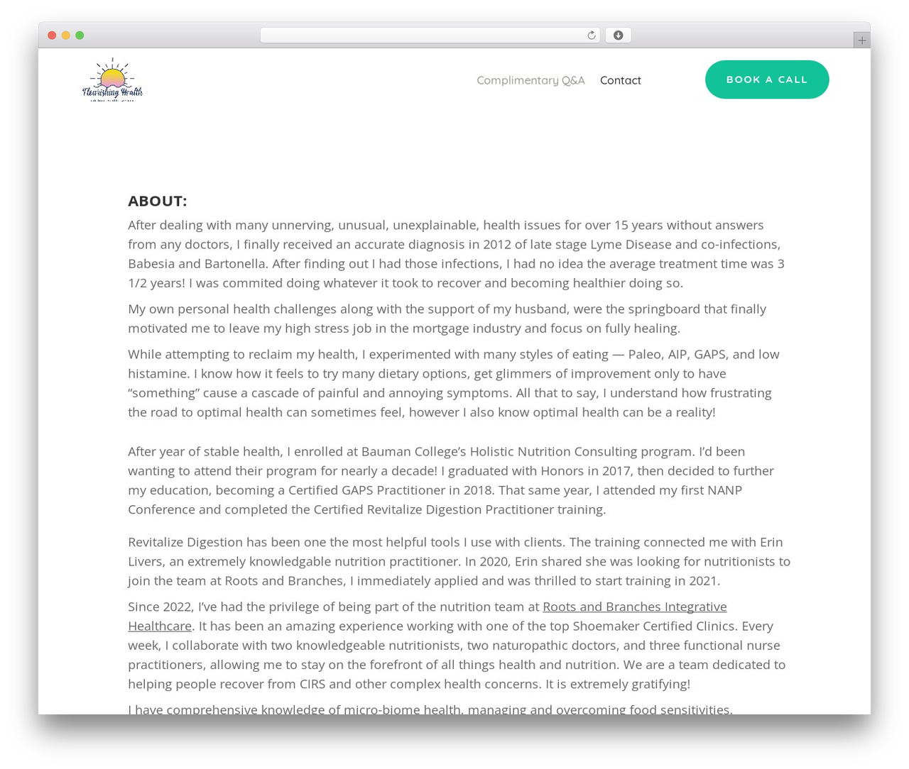 Divi theme WordPress - flourishinghealth.com