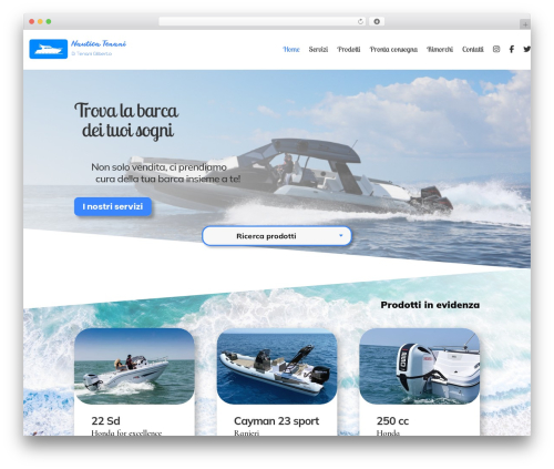 Divi WordPress page theme - nauticatenani.it