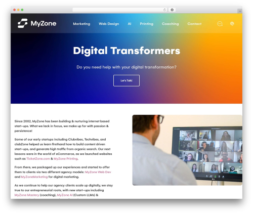 WP theme AM2 Theme - myzone.com