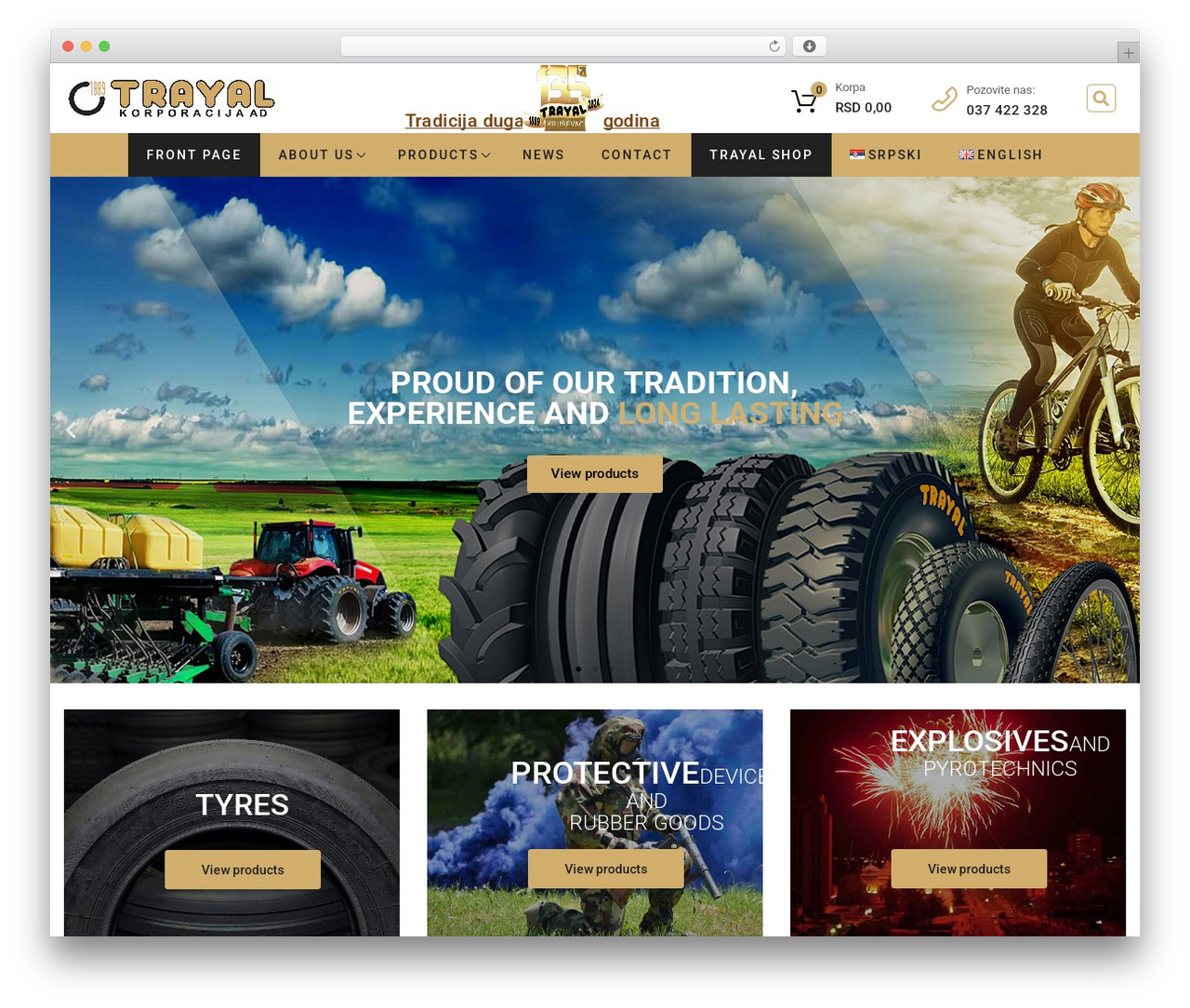 Chromium WordPress theme - trayal.rs
