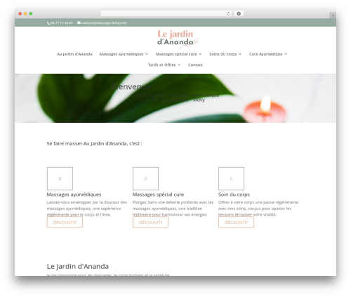 Divi massage WordPress theme - massage-vichy.com