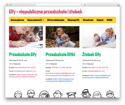 Elfy AAOO theme WordPress - elfybialystok.pl
