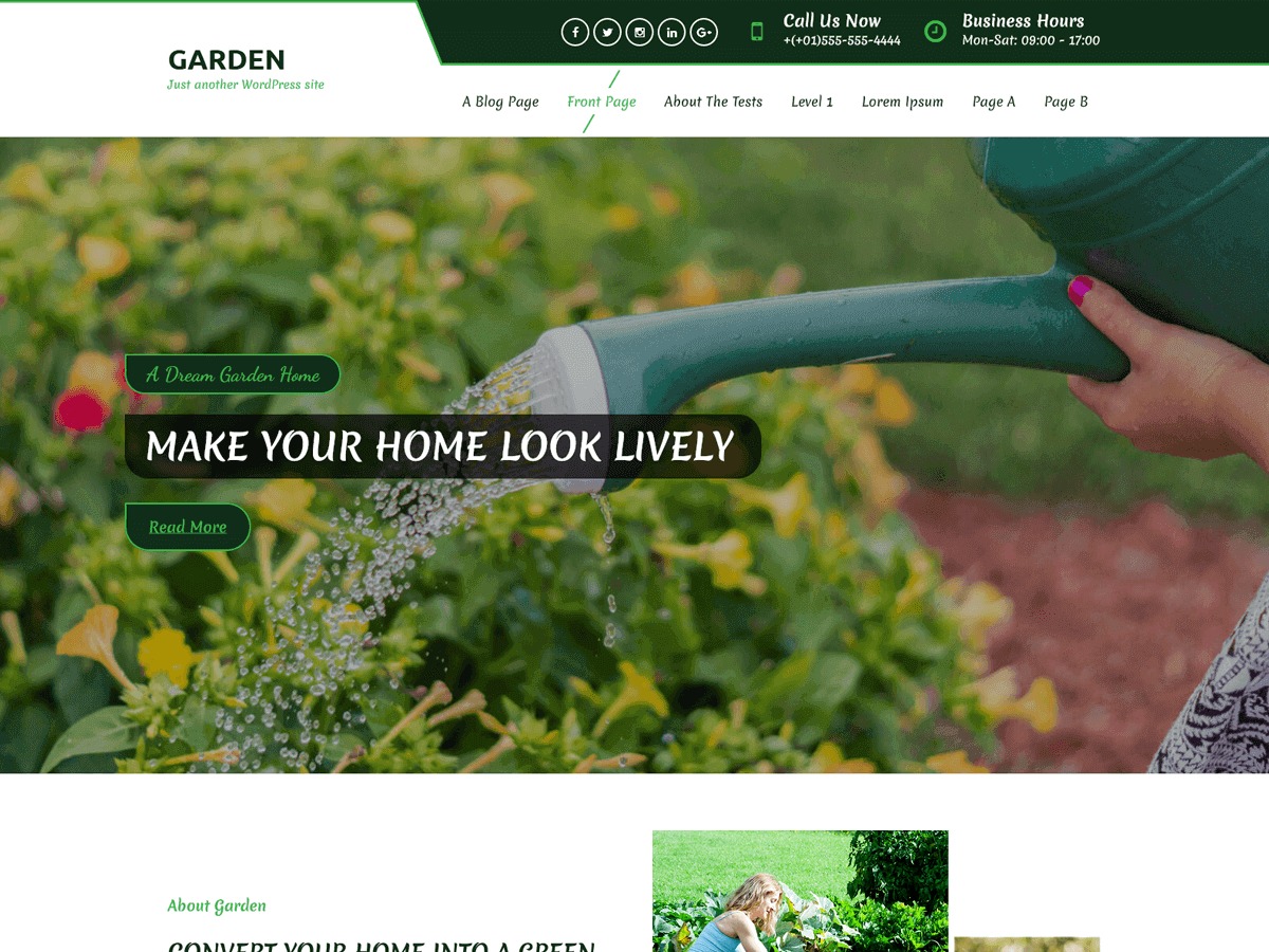 Garden Lite WordPress template for business