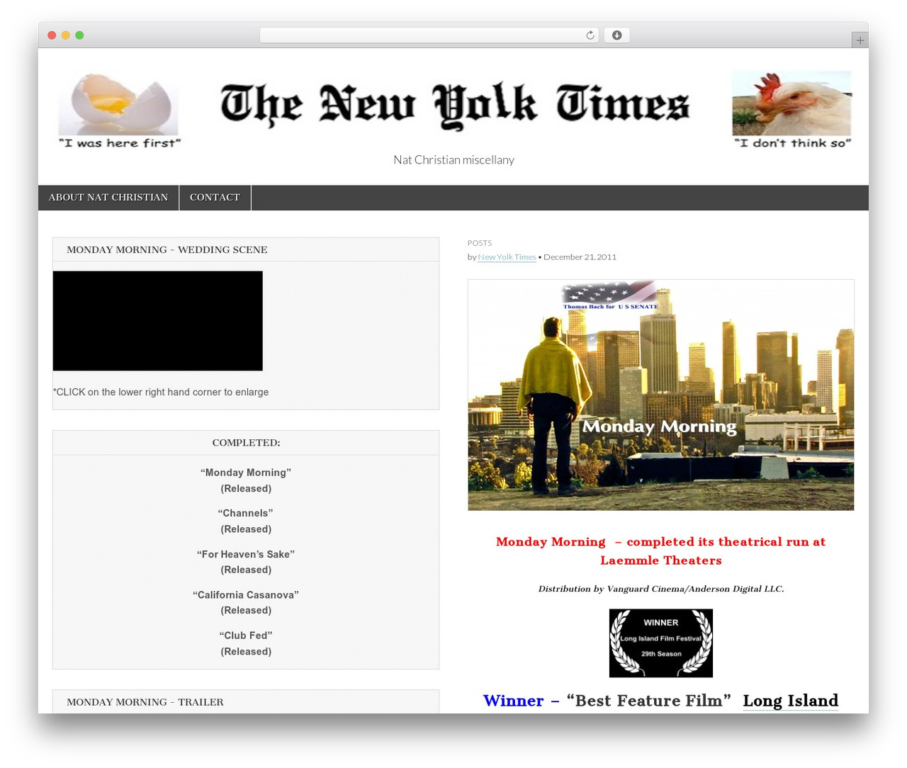 Magazine Basic WordPress theme - newyolktimes.com