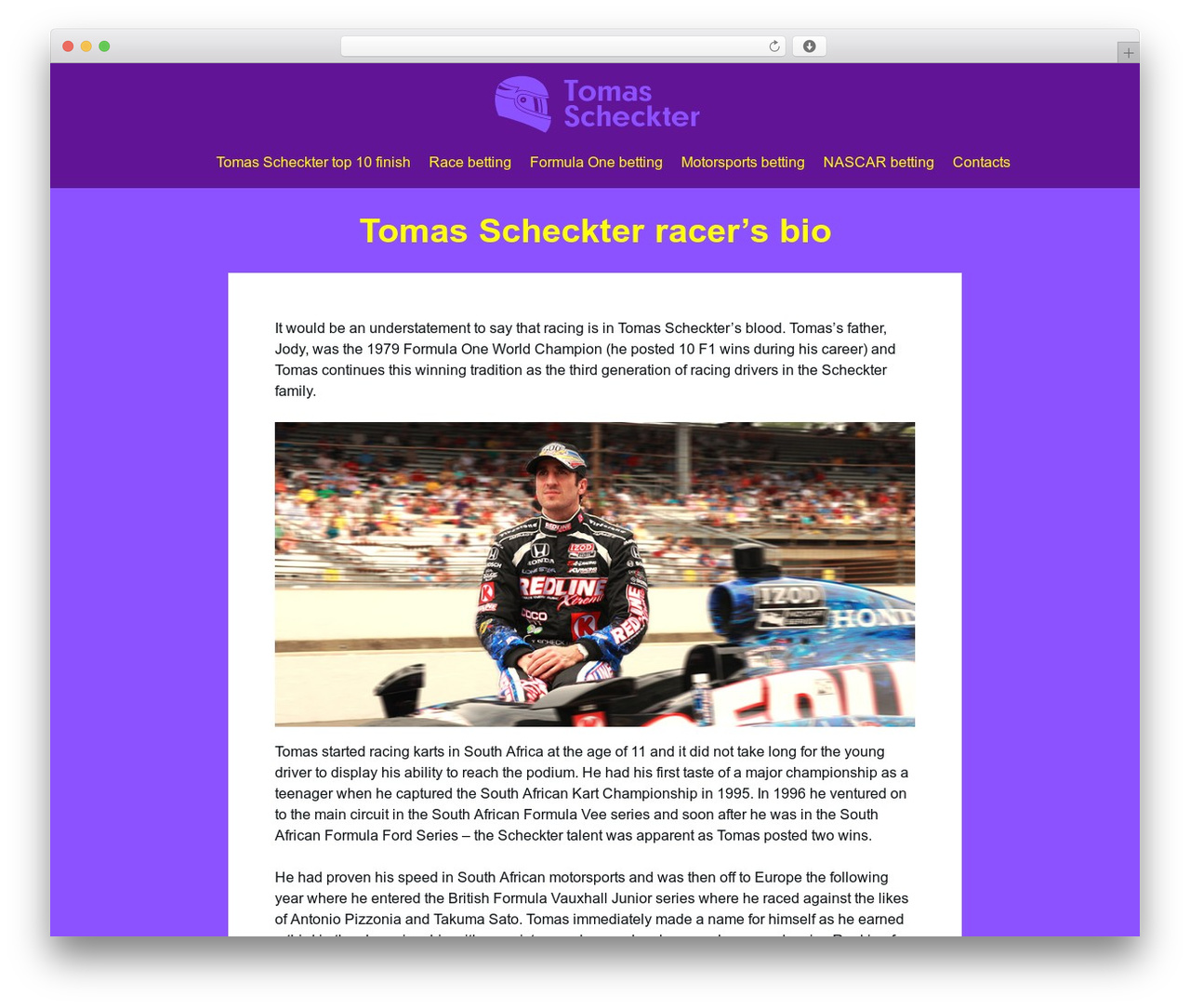 Really Simple WordPress theme - tomasscheckter.com