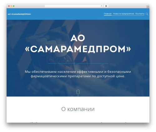 Samara WordPress theme - samaramedprom.ru