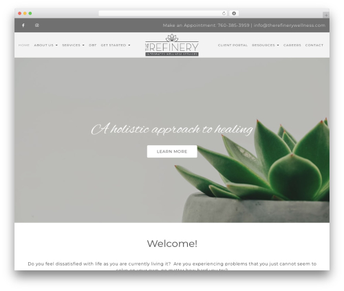 WordPress theme Megatheme - therefinerywellness.com