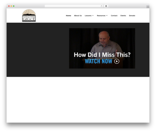 Divi theme WordPress - welcometograce.com